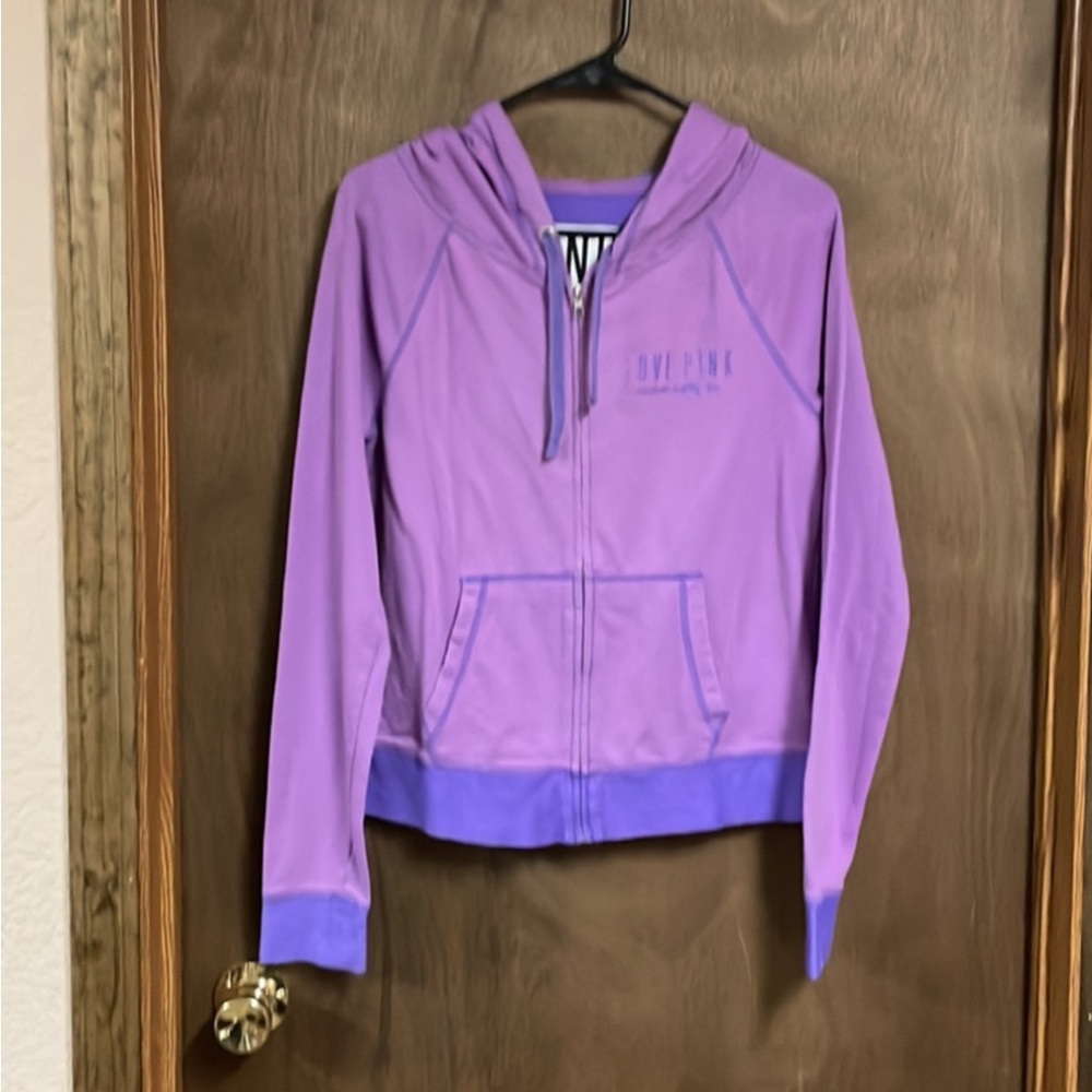 Victorias Secret‎ Pink Full Zip Hoodie Sweatshirt Small